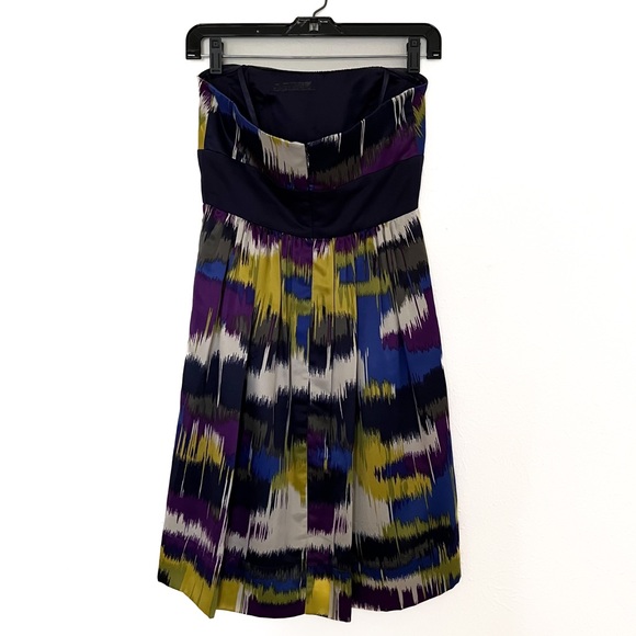 Max and Cleo strapless dress, multi-color ikat print, Size 2 | Cocktail Dress - Picture 4 of 6